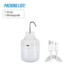 Ultra-Luminous Rechargeable Camping Lantern with Portable Hook and Three Lighting Modes (Pack list)