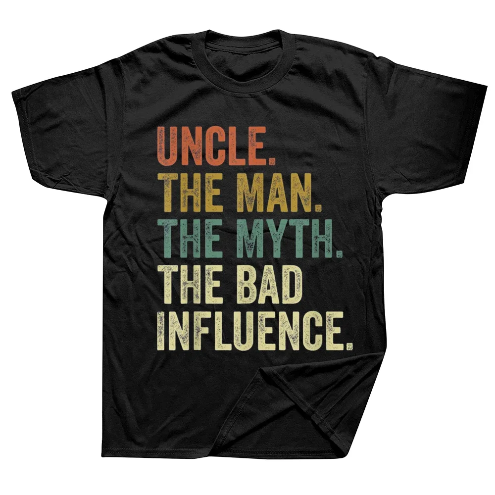 Lustige Vintage Spaß Onkel Mann Mythos Schlechten Einfluss T Shirts Streetwear Kurzarm Geburtstag Geschenke Sommer Stil T-shirt Männer