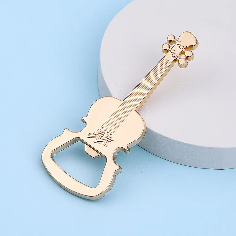 Alloy Guitar Beer Bottle Opener Music Party Wedding Favor Beer Opener In Gift Box