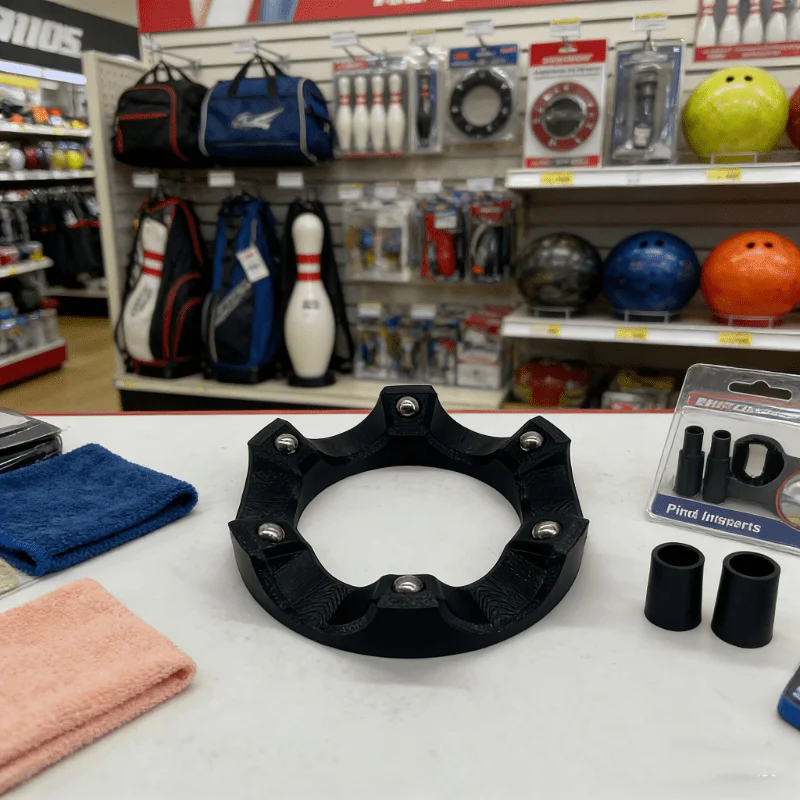 Anello Girevole per Palla da Bowling, Supporto Rotante in Plastica con Sfere Metalliche, Accessori per Bowling per Lucidatura, Levigatura e Pulizia - immagine 5