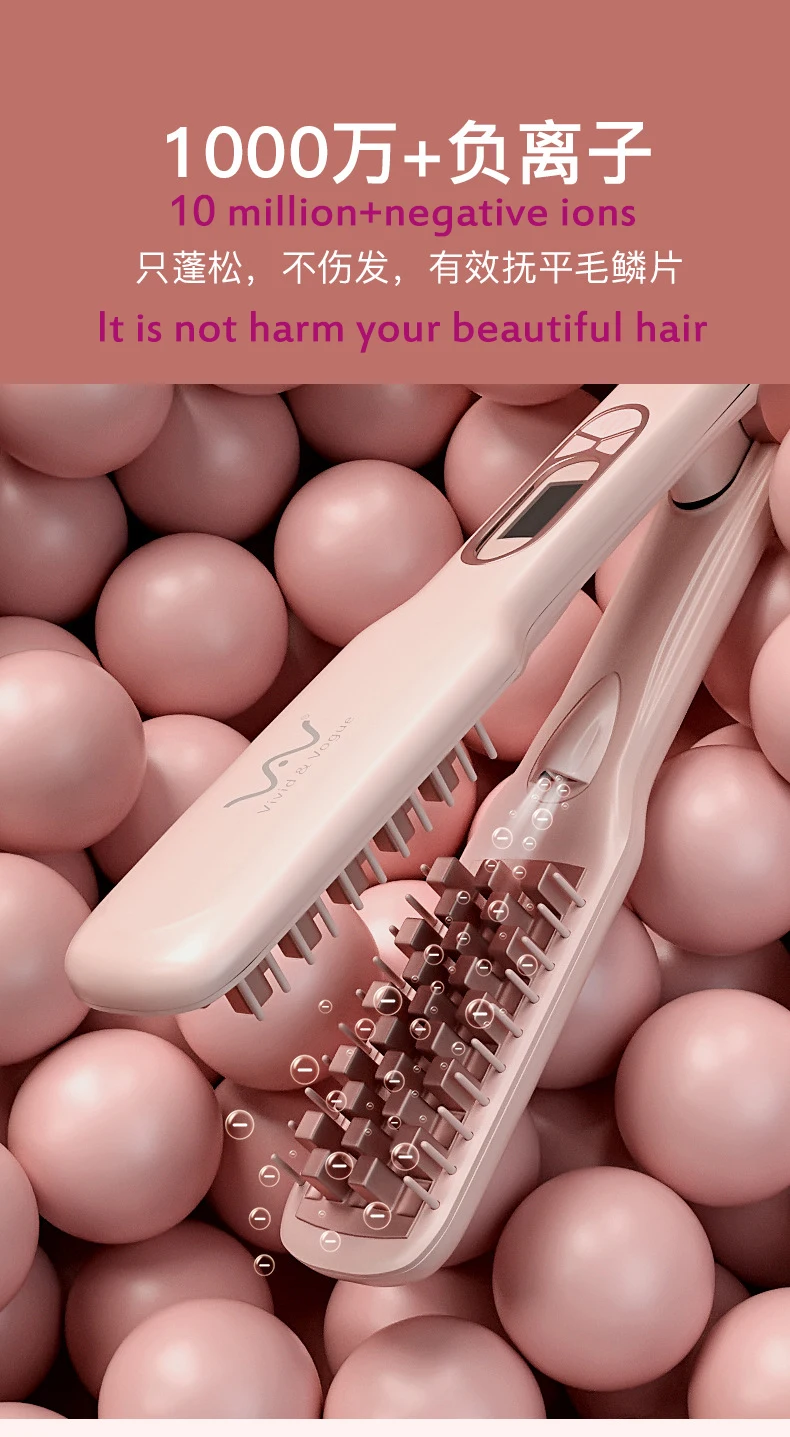 Vivid & Vogue Ceramic Middle Volumizing Hair Iron, Negative ion Fluffy Corn Iron Curler , Corrugated Hair Crimper Flat Iron