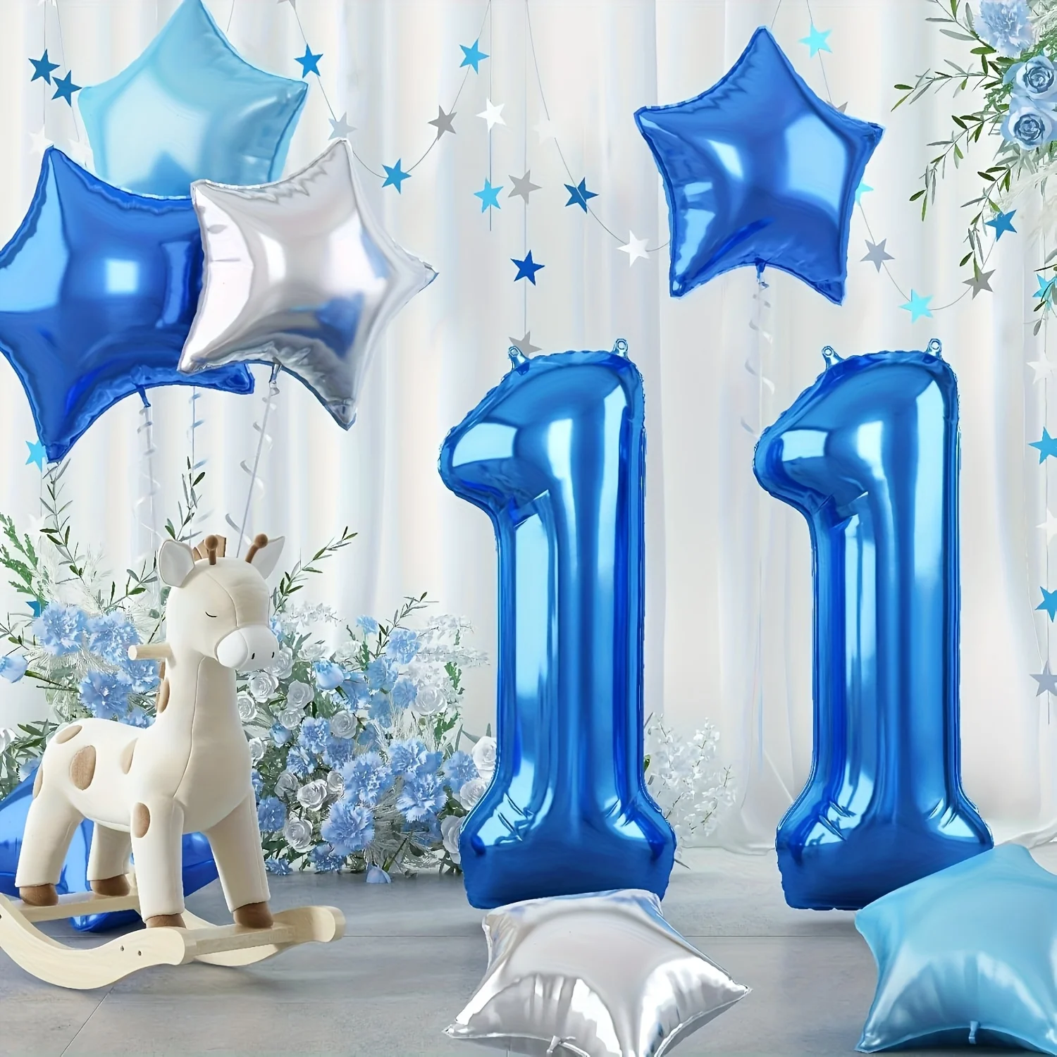 32 Zoll Blaues Zahlenballon-Set Dunkelblaue Zahlenballons 10-50 Geeignet für Erwachsenen-Geburtstagsfeier Dekoration Geschenk – Detail 10