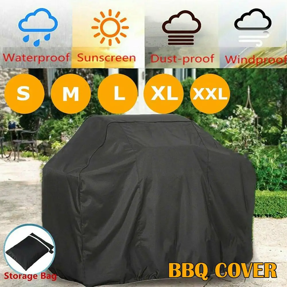 210D BBQ Grill Cover Anti Dust Waterproof Heavy Duty Barbecue Cover Outdoor Rain Protective Accessories for Weber Charcoal