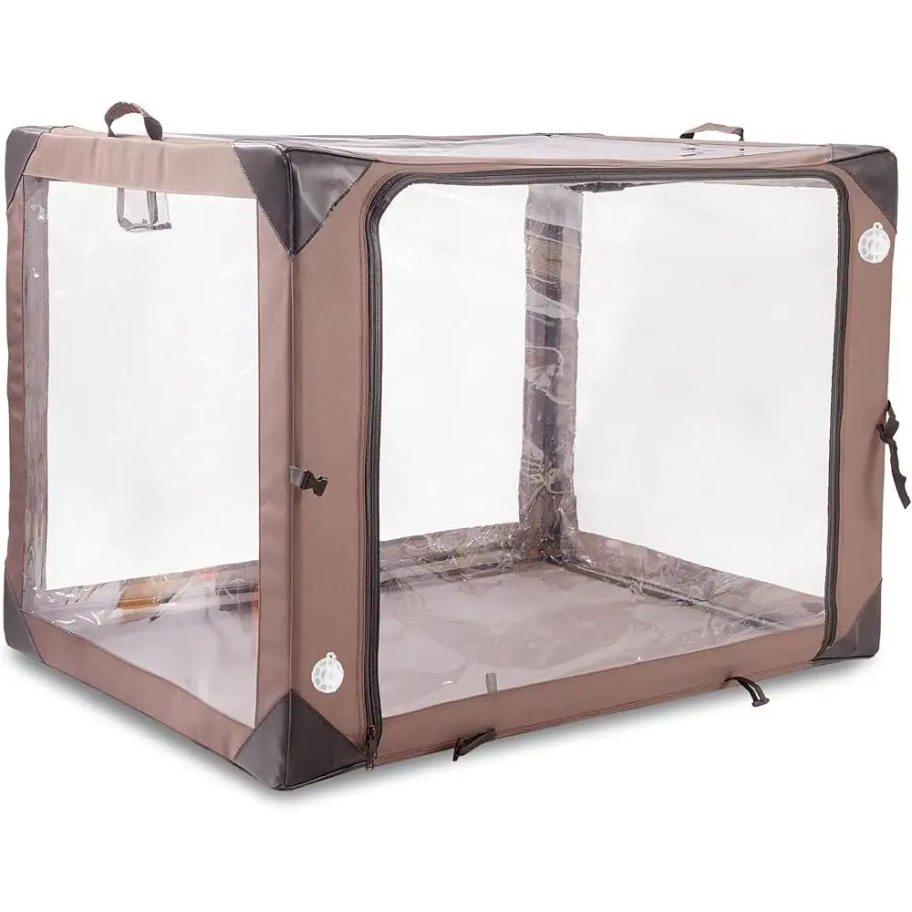 ICU Nebulizer Therapy Cage Pet Oxygen Therapy Incubator with Comfort Pad and Waterproof Bag Dog Cat Nebulization Use
