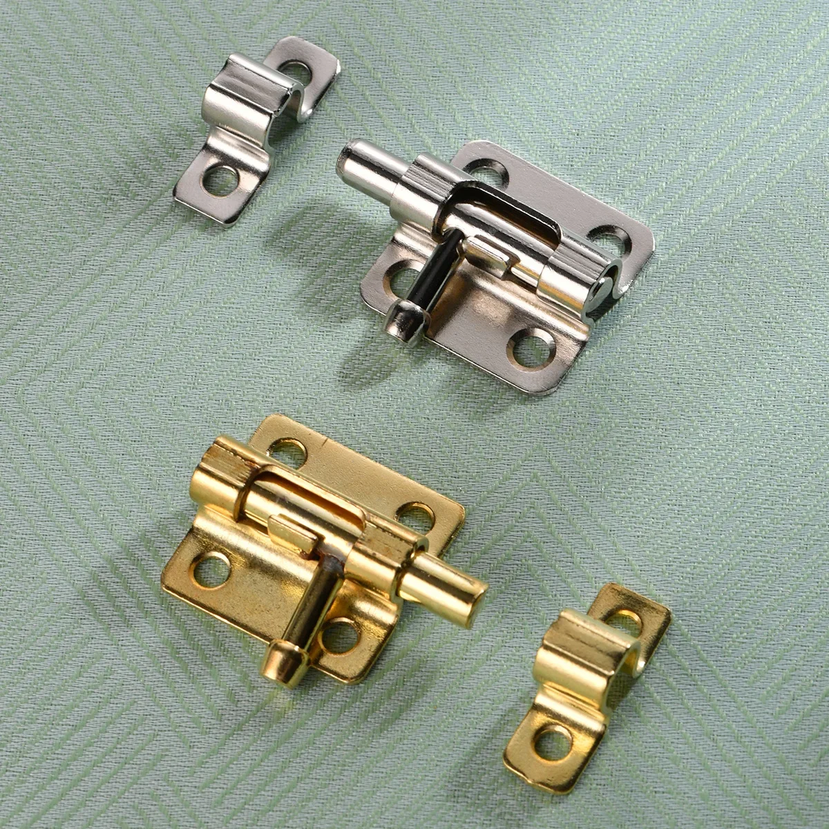 Door Security Slide Latch Lock with 6 Screws 1 Pack/2 Pack Keyless Entry Duty Iron Sliding Easy to Install Gate door latch,door bolt
