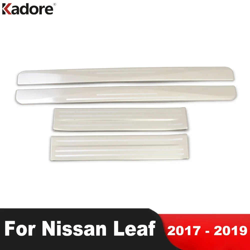 

For Nissan Leaf 2017 2018 2019 Stainless Steel Door Sill Scuff Plate Cover Trim Welcome Pedal Threshold Guard Car Accessories