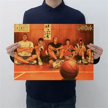 

Vintage Kraft Paper Anime Slam Dunk Poster Posters Prints Home Decor Wall Stickers Living Room Bar Cafe Decoration Painting