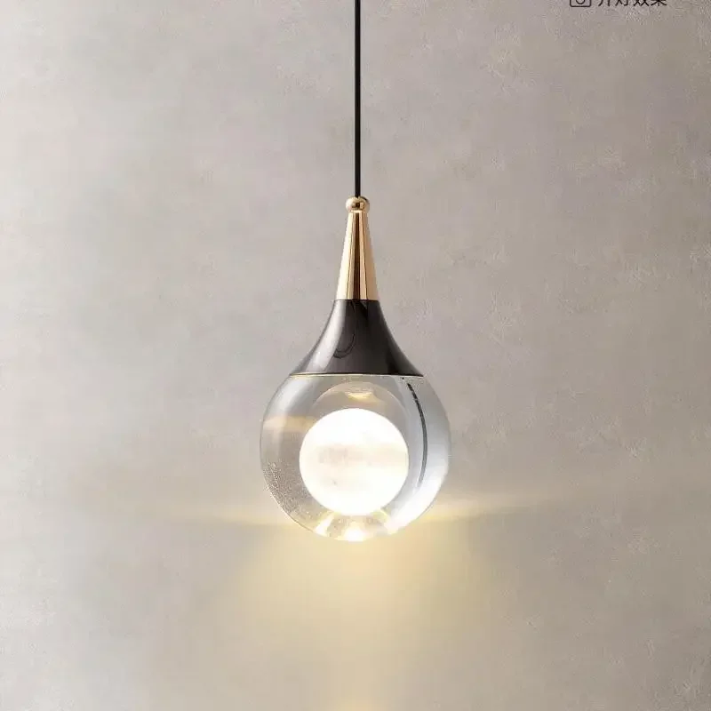 Europe Restaurant Decor Crystal Led Ball Pendant Light Sconce Night Lamparas Bedroom Kitchen Chandelier Lamp Dining Room Lights