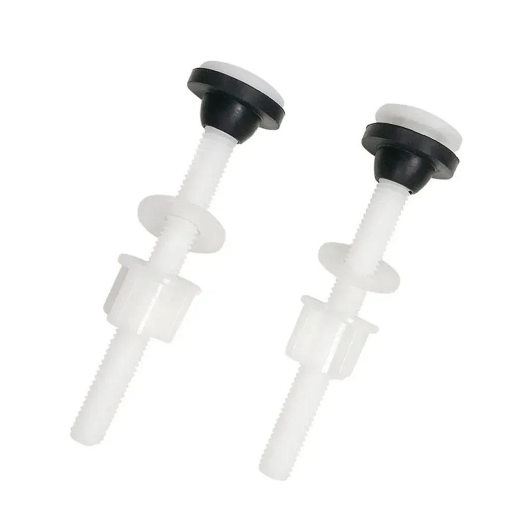 Plastic Toilet Hinge Bolts and Nuts with Washers for Mount 2 Pack