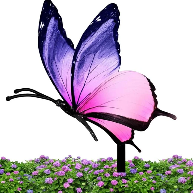 Decor Flower Pot Butterfly  Butterfly Garden Decoration - Decorative  Stakes & Wind Spinners - Aliexpress