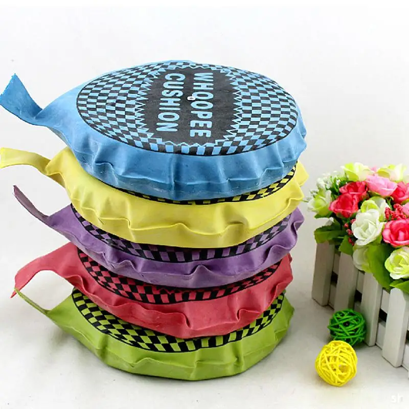 Creativity Cushion Self Inflating Prank Fart Joke Party Color Fart Whoopee Toy Cushion Random Sound Balloon Toy Pad Bag Pad S8C4 prank toys joke toys