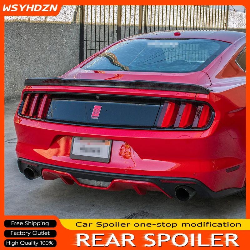 

M4 Style ABS Plastic Material Glossy Black Spoiler Rear Trunk Wing Car Body Kit Accessories For Ford Mustang 2015-2022 Spoiler