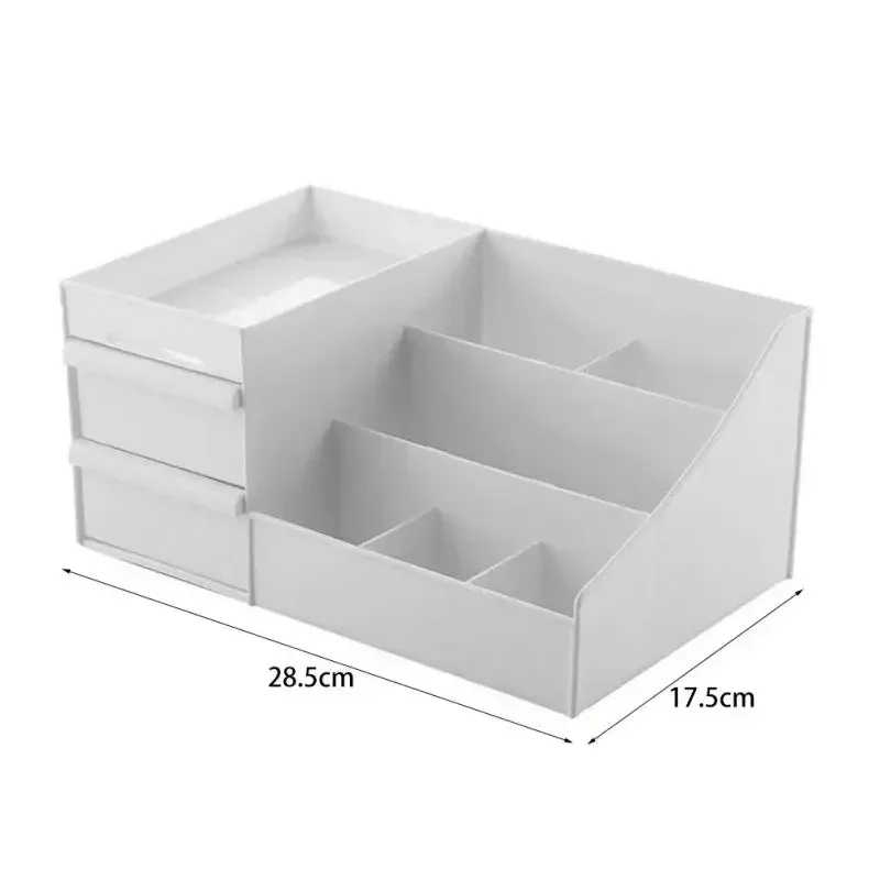 Large Capacity Cosmetic Makeup Organizer Drawers Plastic Bathroom Skincare Storage Box Brush Lipstick Holder Organizers Storage 6