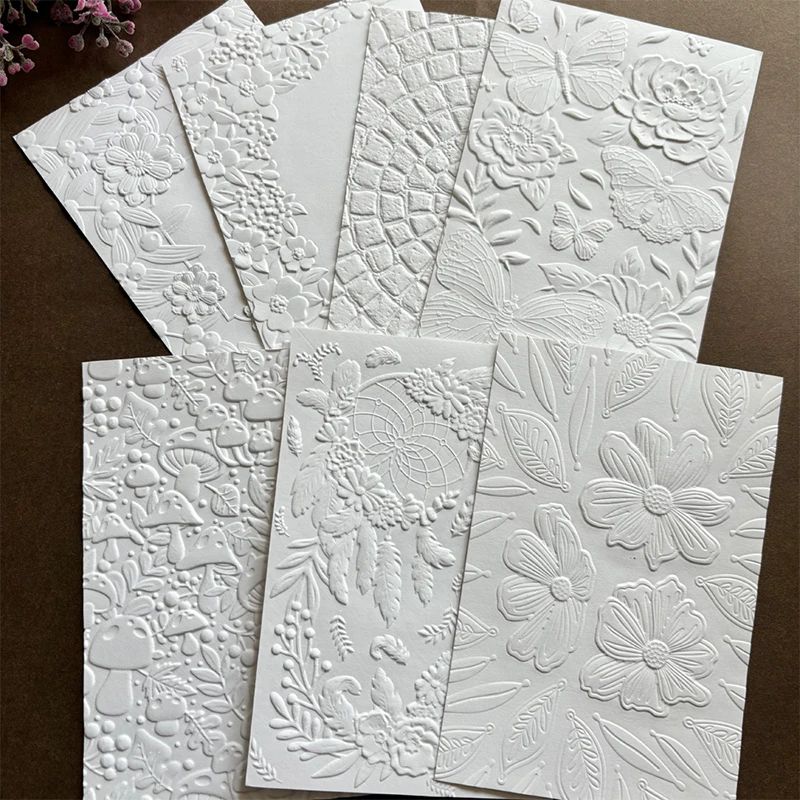 Plastic Embossing Folder Embossing Folder 3d Embossed Folder And Metal Mold-Butterfly And Flower Used For Handmade Letters Background Greeting Card Clipbook