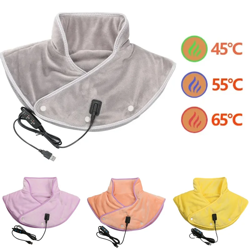 

Neck Heating Pad Wrap Heated Shoulder Massager USB Electric Cervical Relieve Pain Relief Back Brace Tool Warming For Office Home