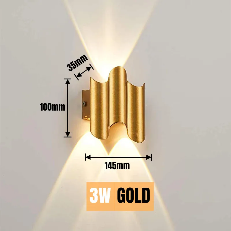 Description Picture 2 of itemLed Wall Lamp Outdoor Waterproof Up And Down Luminous Lighting Garden Decoration AC85-265or Wall Lamps Living Room Porch Outdoor