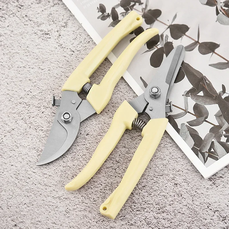 Stainless Steel Pruning Scissors Cutting Multifunctional Flower Tree Branch Bypass Garden Pruner Hand Shear Clipper Tool 6