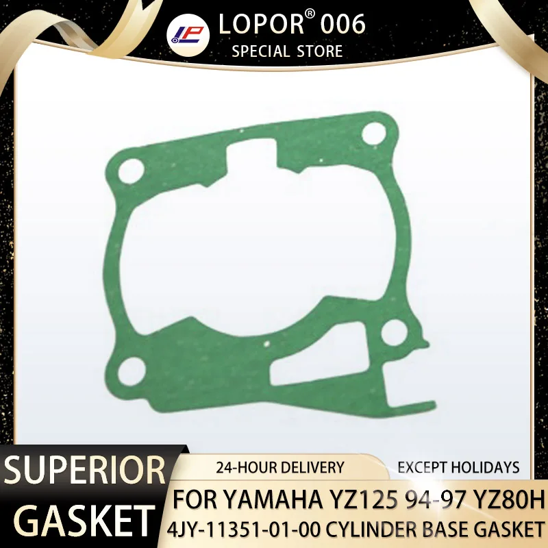 

LOPOR Motorcycle Engine Cylinder Base Gasket For YAMAHA YZ125 1994-1997 YZ80H 1996 4JY-11351-01-00 YZ 125 80
