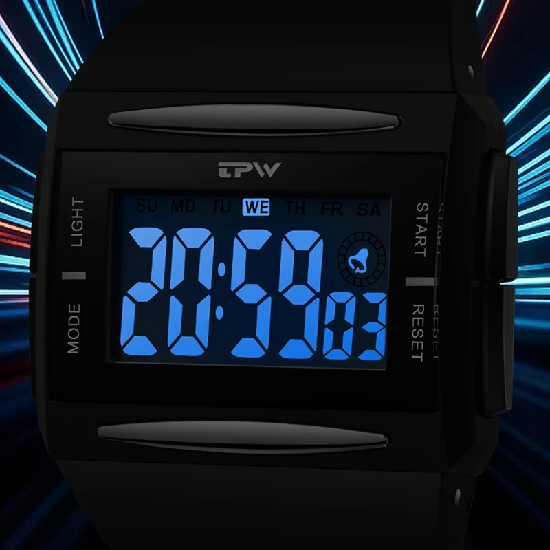 TPW  Digital Watch Big Numbers Easy to Read 5ATM Water Resistant General Size 4