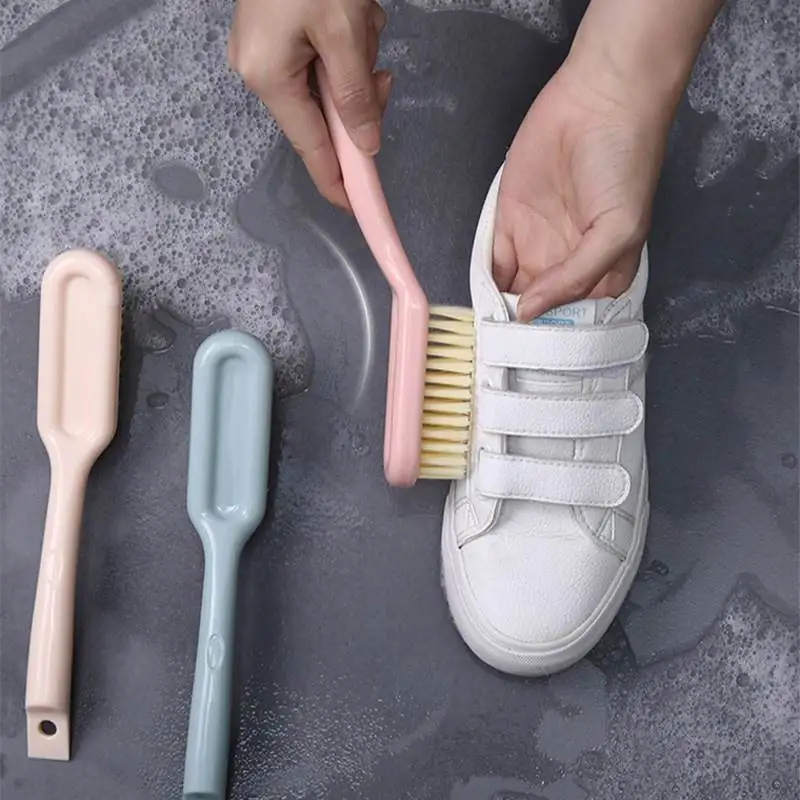 튼튼한 긴 손잡이 신발 브러쉬 2개 세트, 부드러운 솔로 신발 및 옷 세척용, 가..
