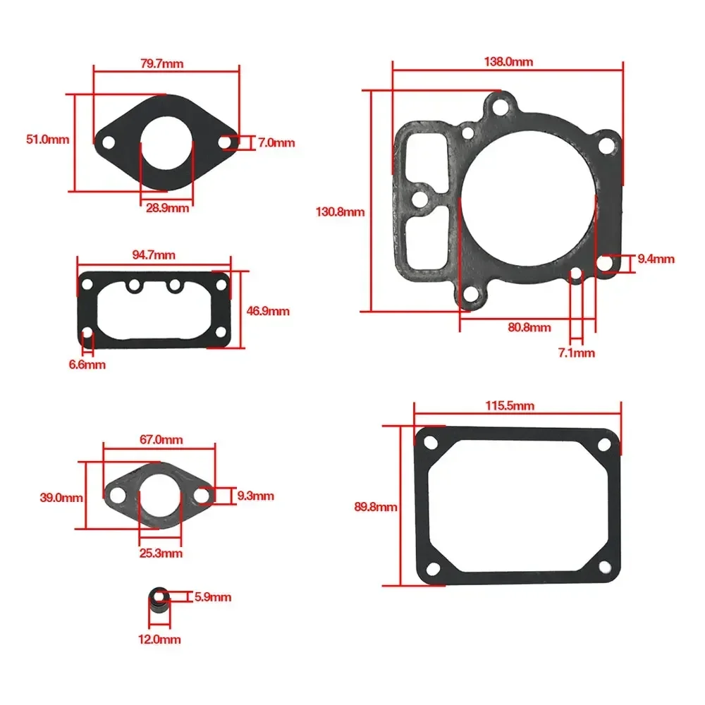 Engine Valve Cylinder Head Intake Gasket Fits for 693997 594427 690971 691001