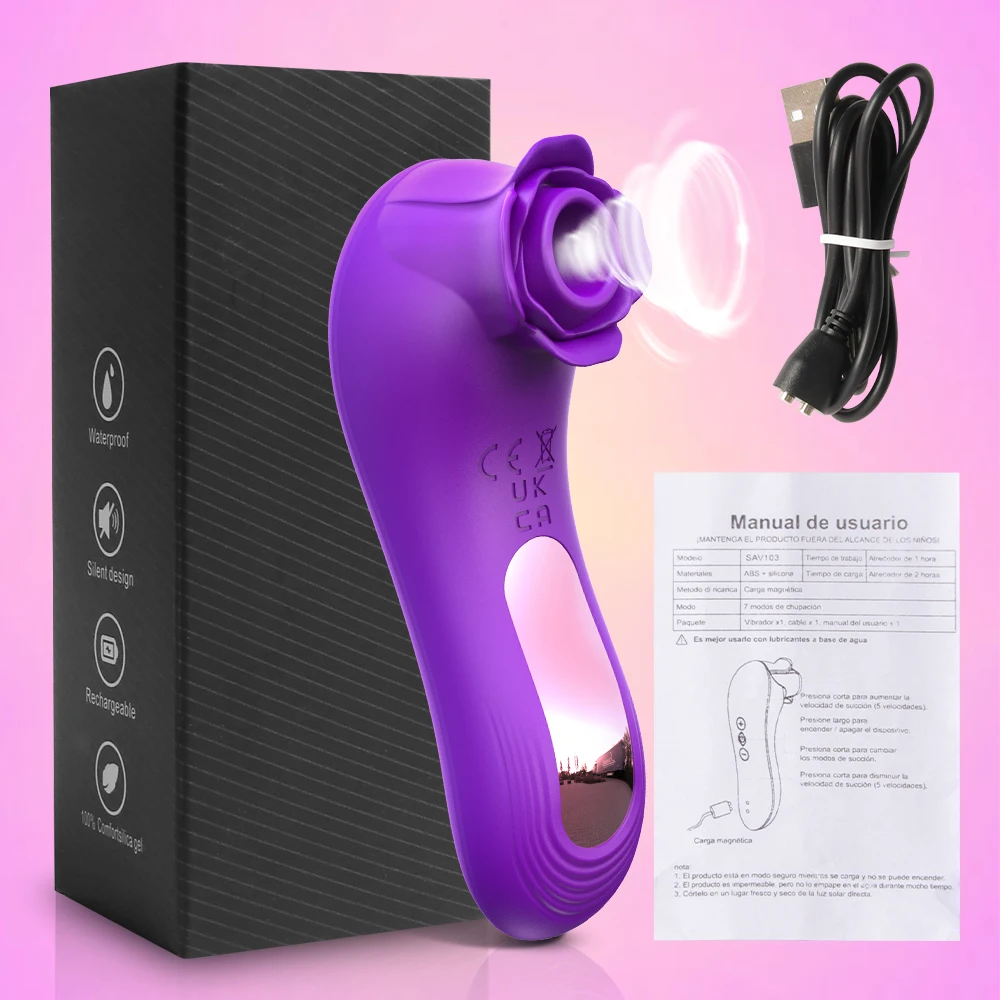 Clitoris Sucker Rose Sucking Vibrator Adult Women Sex Toy Nipple Suction Clitoral Stimulator Female Masturbation SexySex Product