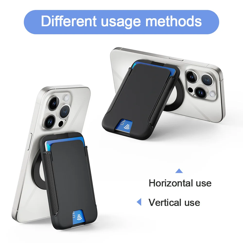 iPhone Pixel Samsung Xiaomi için MagSafe ile Uyumlu Geliştirilmiş Manyetik Kart Tutucu Telefon Cüzdanı