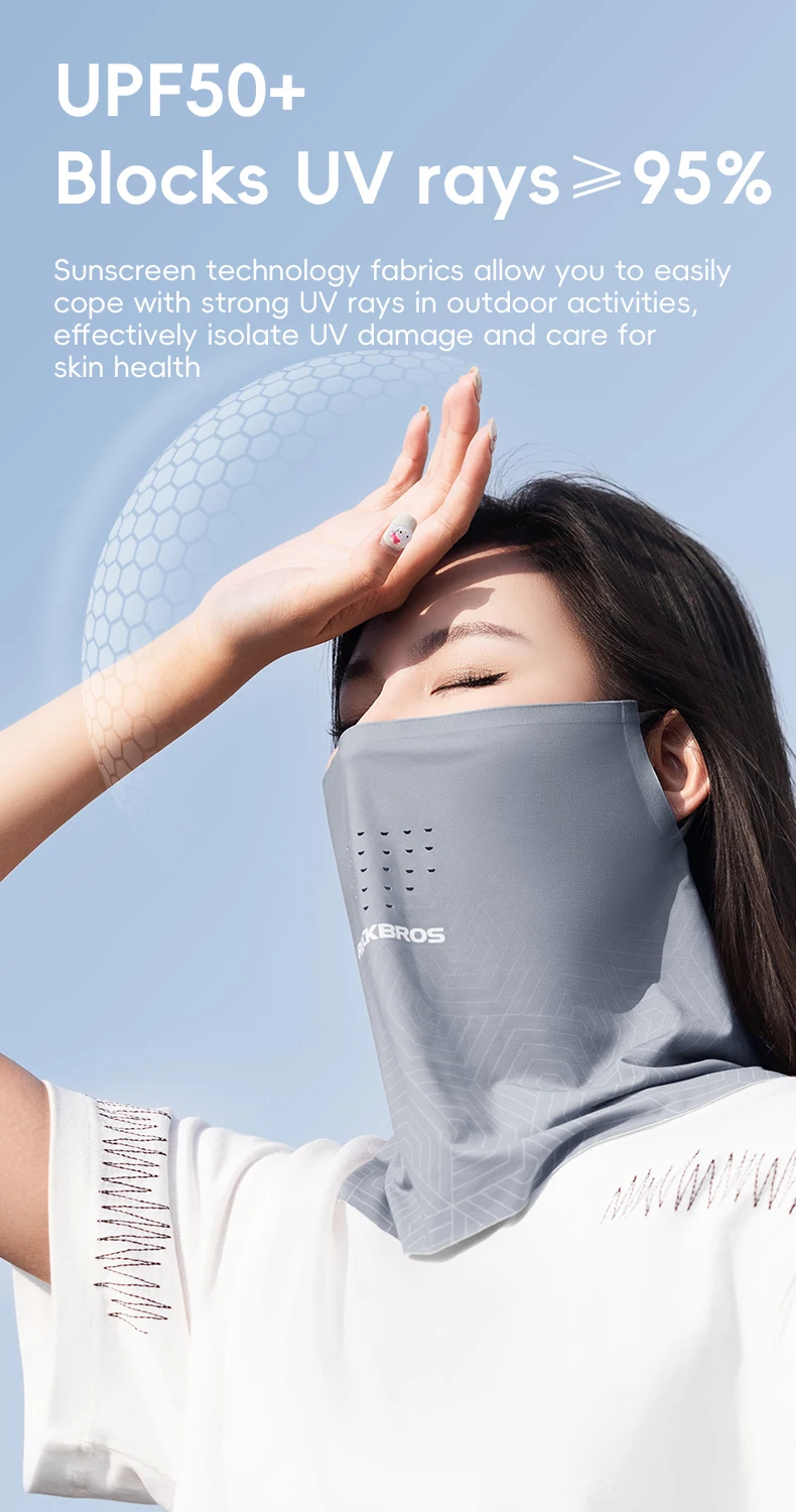 ROCKBROS Radfahren Gesichtsmaske Sonnenschutz Schutz Fahrrad Masken Abdeckung Schal Atmungsaktive Outdoor-Sport MTB Rennrad Maske Bandana – Detail 4