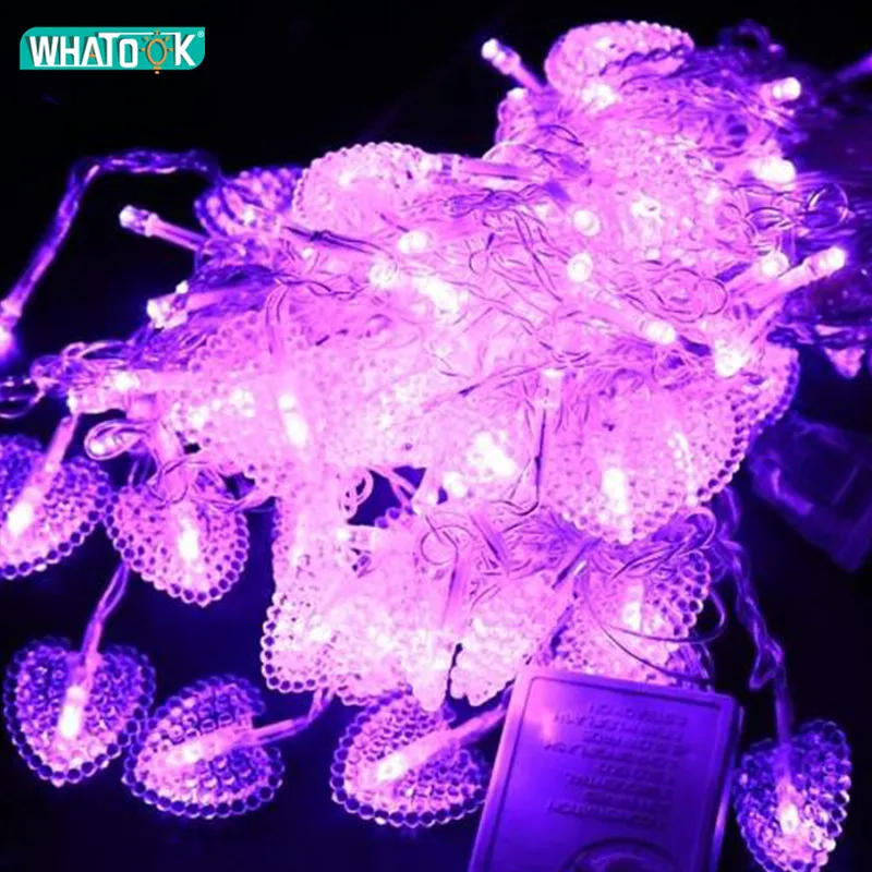 New 2 x 1.5M LED String Lighting Heart Shaped Birthday Fairy Lights Room Decor Christmas Decoration Romantic Holiday Lighting outer space astronauts spaceship rocket mars led string lights 1 5 3m fairy lamps for kids room decor birthday party lighting