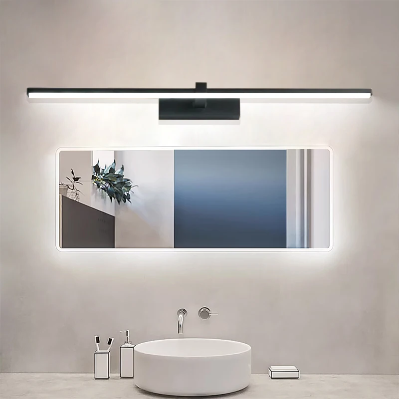 Modern LED Wall Lamp 40/60/80/100cm Mirror Decor Lighting Long Strip Light For Bathroom Washroom Kitchen Indoor Luminaire Lustre