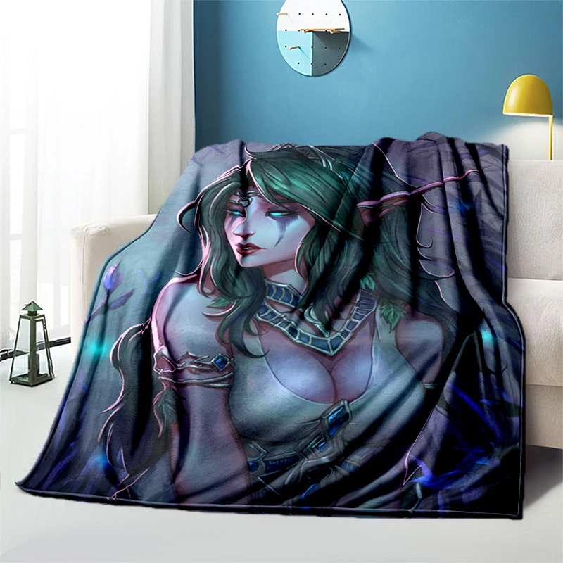 

World of Warcraft Pattern oversized manta sofa bed cover soft and hairy blanket plaid Soft Warm Flannel Throw Blankets Fans gift