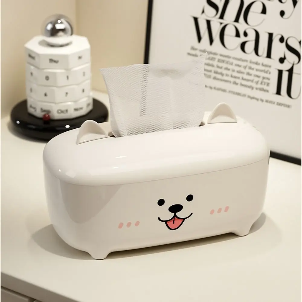 Cartoon Animal Shape Cute Tissue Box Decorative Thickened Paper Towel Holder Smooth Space Saving Facial Tissue Dispenser