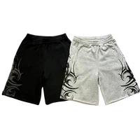 2025 New Trendy Knee Length Shorts Tassels Design Gothic Shorts Man Hip Hop Harajuku Punk High Waist Wide Leg Pants