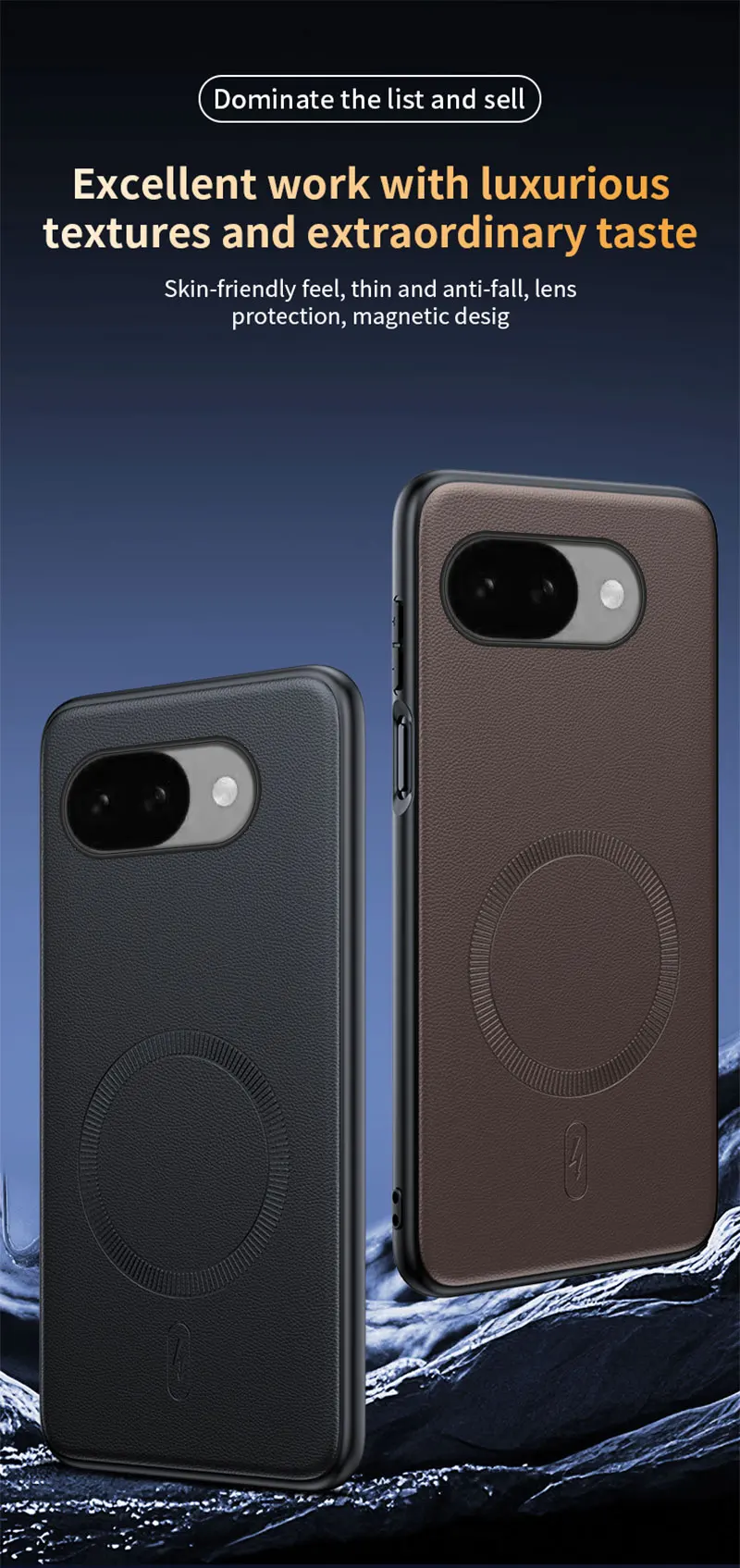 Für Google Pixel 10A Fall Magnetische Leder Schild Abdeckung Für Google Pixel 10A Anti-Fingerprint Nicht-Slip PC + TPU – Detail 1
