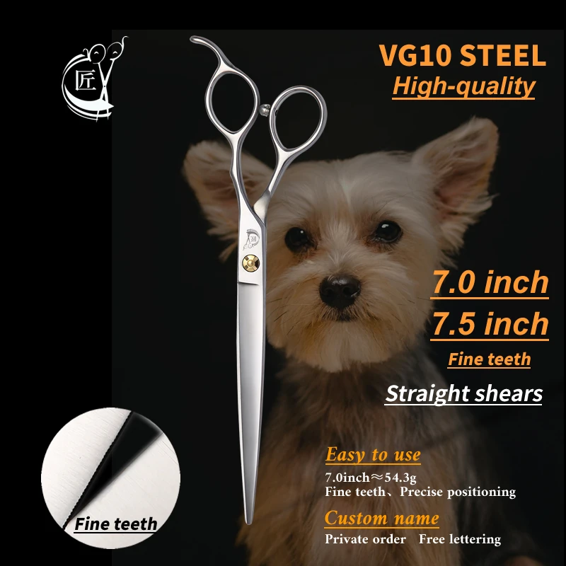 Dog Grooming Scissors Pet Cutting Scissors 7.0 7.5 Inch Japan VG10 Professional Supplies Teddy Dog Hair Grooming Shear