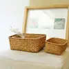 Woven Seagrass Storage Baskets Straw Pot Rattan Basket Desk Organizer Picnic Basket Fruit Storage Box Cosmetic Storage Container 1