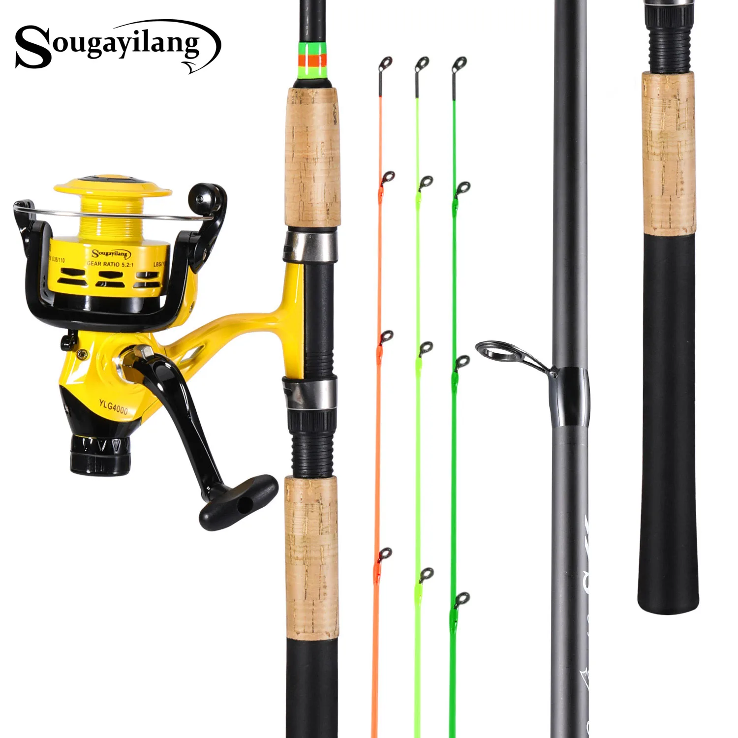 Sougayilang 3M Feeder Fishing Rod and Reel Combo 6 Section 24T Carbon Fiber  Spinning Travel Rod and 3 Model Spinning Reel Pesca - AliExpress