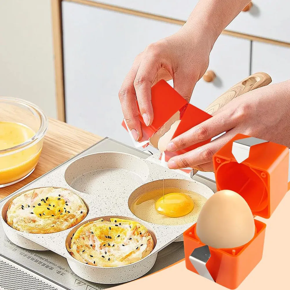 1/3pcs Egg Shell Opener Plastic Steel Kitchen Baking Tool Egg Peeler Household Handheld Egg Separator Tool For Raw Eggs
