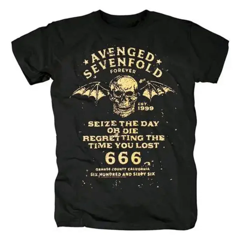 

Футболка в стиле Харадзюку с изображением металика, Avenged, Sevenfold rock, уличная одежда в стиле хип-хоп, футболка в стиле heavy metal, модная повседневная женская футболка