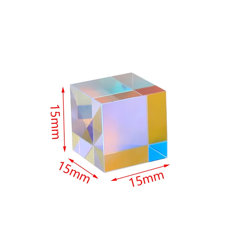 1pcs  Science Cube Optical Prism Photography Hexahedral Prism Home Decor Prism Glass Cube  Prisma Topografia