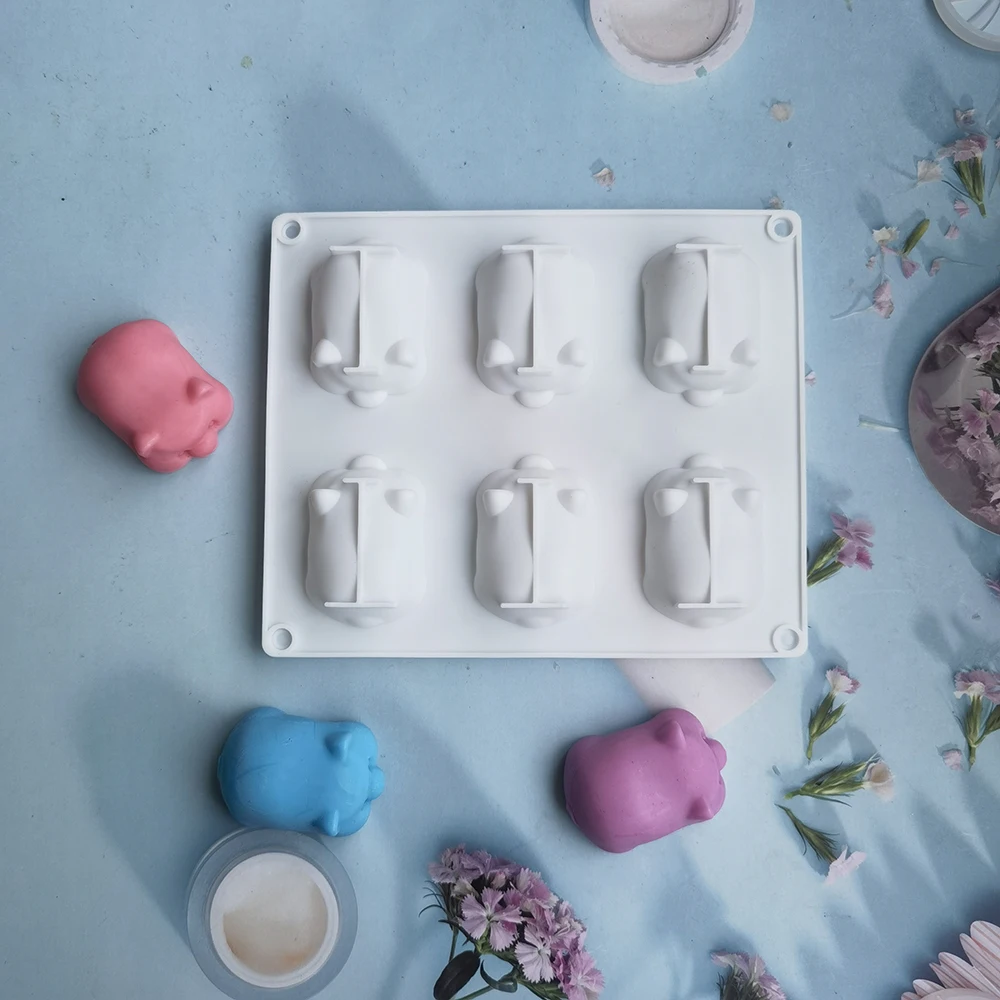 

Pig Silicone Mold DIY Epoxy Resin Chocolate Molds Mousse Cake Baking Decoration Kitchen Pudding Cake Candle Pudding Mould