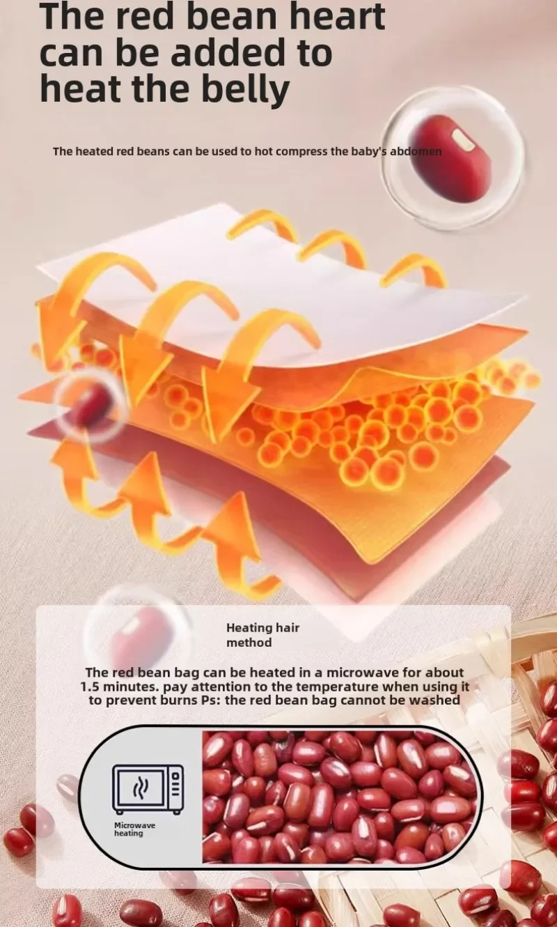 Cartoon Bear Baby Sleep Aid Pillow heating possible to help belly hurt