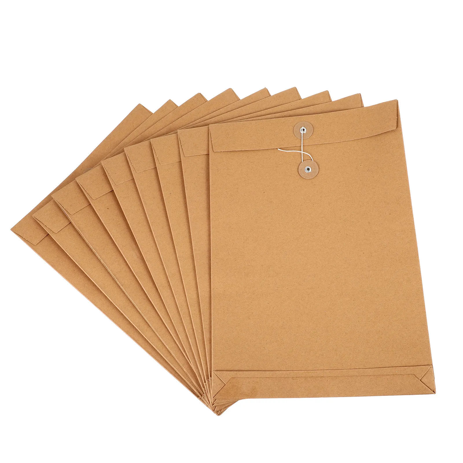 25Pcs 문서 캐리어 크래프트 종이 폴더 대용량 버튼 클로저 파일 주최자 가방 A4 종이 사무실 학교에 적합