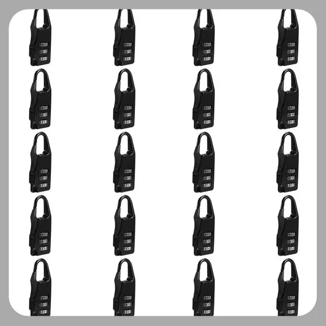 A46U 20PCS Alloy Safe Combination Code Number Lock Padlock For Bag Suitcase Luggage Zipper Backpack Handbag Anti-Theft Lock 1
