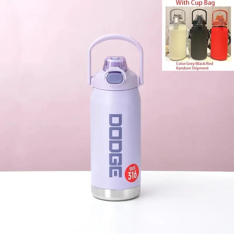 thumbnail image 1 of Botella de agua térmica de gran capacidad de 950 ml/1200 ml, taza térmica de acero inoxidable, botella de vaso portátil, taza deportiva aislada para exteriores, 1 of 6
