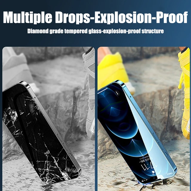 4PCS Verre Trempé pour iPhone 11 12 13 14 15 Pro XR X XS Max Protecteur D'écran sur pour iPhone 12 13 Mini 7 8 6 Plus SE Verre 5