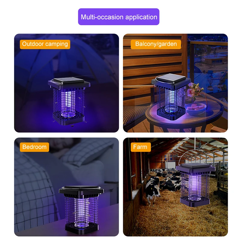 Solar-Elektroschock-Moskito-Killer-Lampe, wiederaufladbar über USB, für den Außenbereich, wasserdicht, Fliegenfalle, Zapper, Insektenvernichter_voghion.com