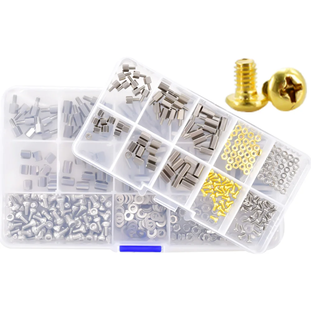 M3 M4 M5 304 Standoff Spacer Screw Set Include Hex/Phillips Screws Socket and Hexagon Nut Box Multifunctional Combinations Kit