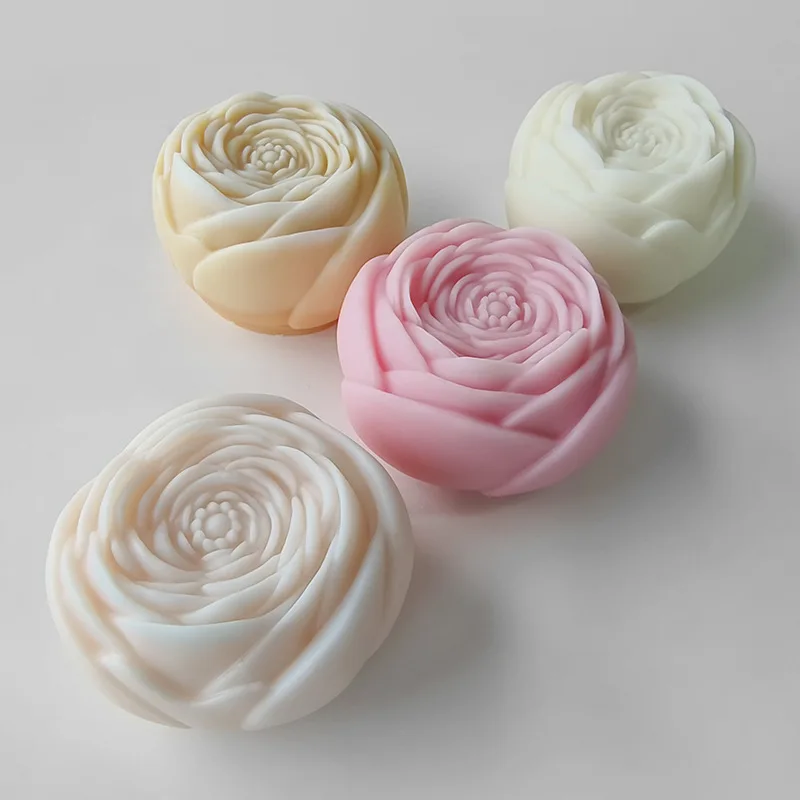Stampo In Silicio Per Candele A Forma Di Fiore - 13x2,5 Cm - Stampo Portacandele 3D Fai Da Te - 5
