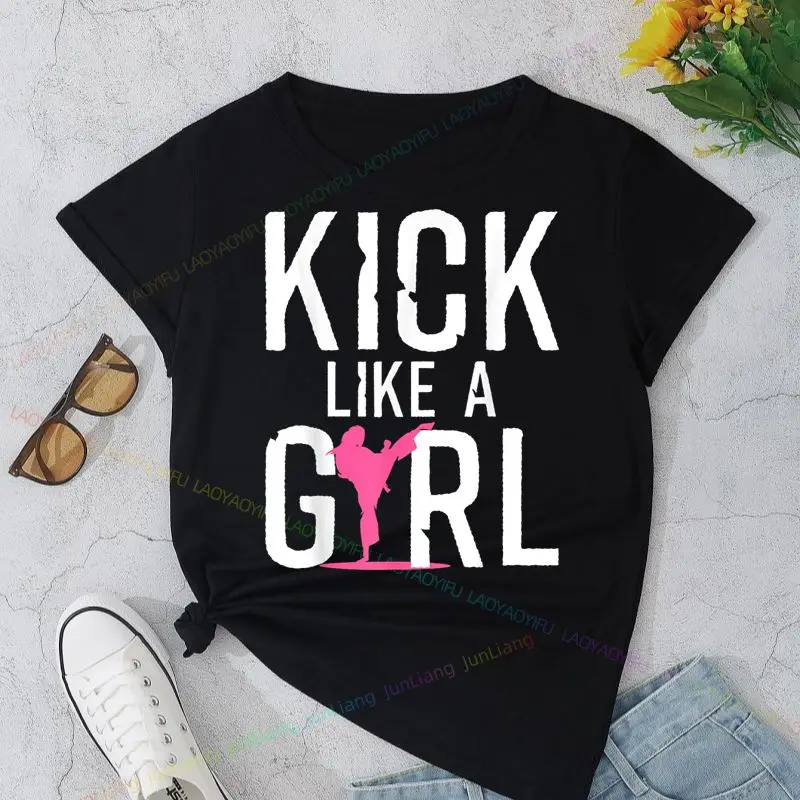 Kick It Like a Girl Women's and Girl's Soccer T-Shirt